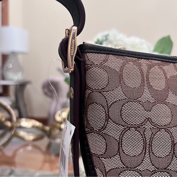 Coach Small Dufflette In Signature Jacquard Crossbody Bag Khaki Brown 25697 - Picture 4 of 11
